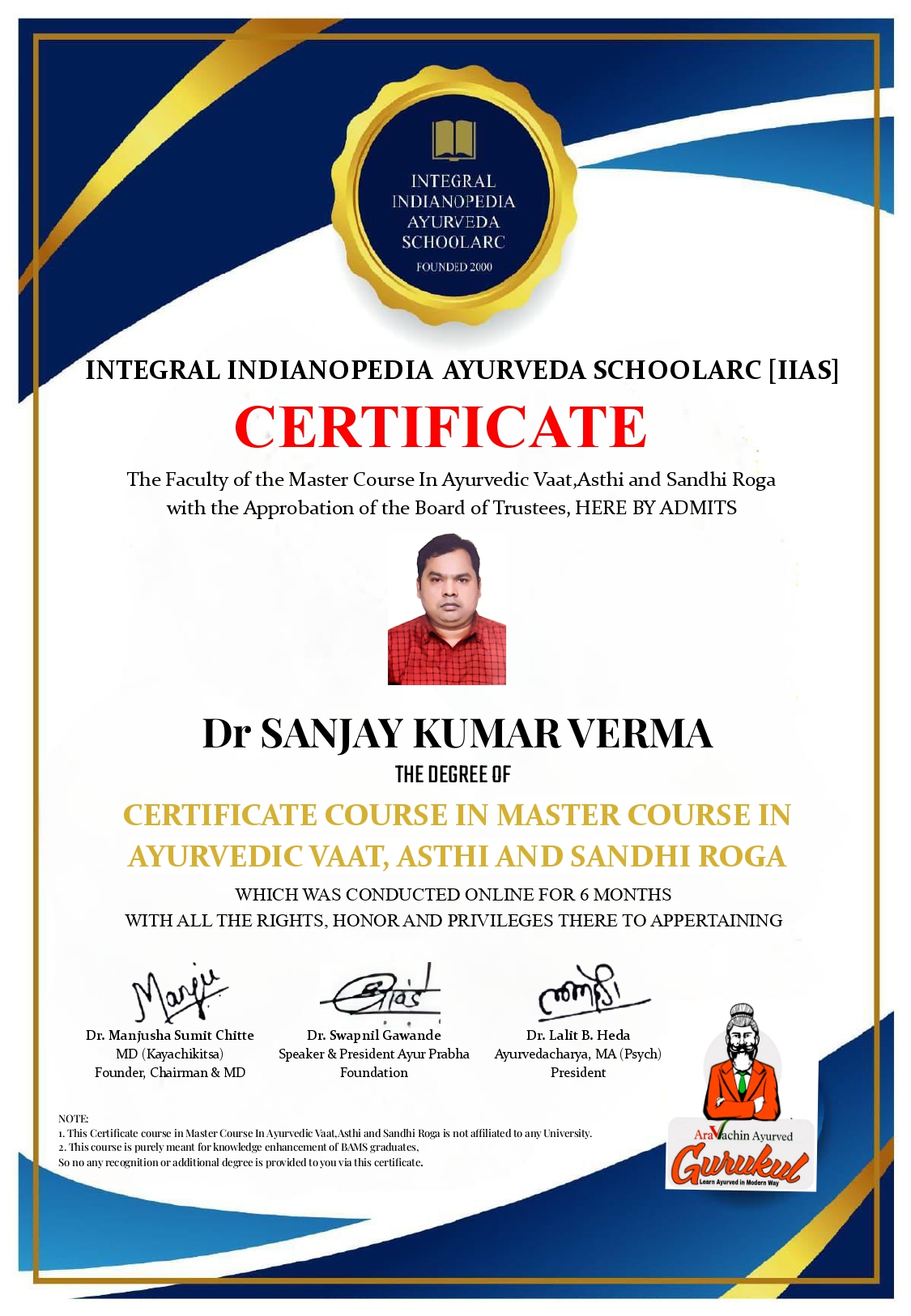 dr sanjay verma md ayurved